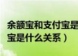 余额宝和支付宝是不是一家的（余额宝和支付宝是什么关系）