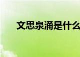 文思泉涌是什么意思（文思泉涌含义）