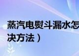 蒸汽电熨斗漏水怎么办（蒸汽电熨斗漏水的解决方法）