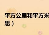 平方公里和平方米的换算（平方公里是什么意思）