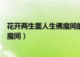 花开两生面人生佛魔间的意思（怎么理解花开两生面人生佛魔间）