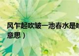 风乍起吹皱一池春水是啥意思（风乍起吹皱一池春水是什么意思）