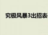 究极风暴3出招表手柄（不同动作的按键）