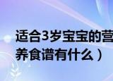 适合3岁宝宝的营养食谱（适合3岁宝宝的营养食谱有什么）