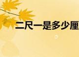 二尺一是多少厘米（二尺一是70厘米）