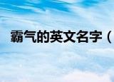 霸气的英文名字（霸气的英文名字有哪些）