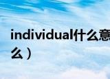 individual什么意思（individual的意思是什么）