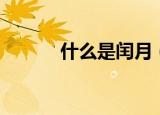 什么是闰月（什么是闰月讲解）