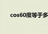 cos60度等于多少啊（大家可以看看）