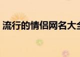 流行的情侣网名大全（流行的情侣网名精选）