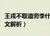 王戎不取道旁李什么意思（王戎不取道旁李译文解析）