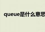 queue是什么意思中文（queue简单释义）