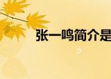 张一鸣简介是什么（张一鸣是谁）