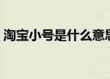 淘宝小号是什么意思（淘宝小号怎么解释呢）