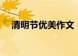 清明节优美作文（清明节优美作文范文）