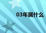 03年属什么（03年的生肖介绍）