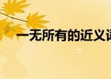一无所有的近义词（一无所有什么意思）