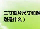 二寸照片尺寸和像素（二寸照片尺寸和像素分别是什么）