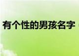 有个性的男孩名字（有个性的男孩名字推荐）