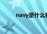 navy是什么意思（navy的意思）