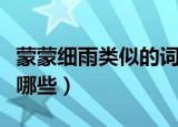 蒙蒙细雨类似的词语（蒙蒙细雨类似的词语有哪些）