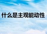 什么是主观能动性（主观能动性是什么意思）
