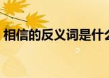 相信的反义词是什么（相信的反义词有哪些）