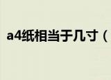 a4纸相当于几寸（A4纸大小相当于多少寸）
