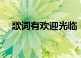 歌词有欢迎光临（欢迎光临的完整歌词）