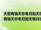 天若有情天亦老月如无恨月长圆这两句诗是什么意思（天若有情天亦老月如无恨月长圆释义）