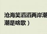沧海笑滔滔两岸潮是什么歌（沧海笑滔滔两岸潮是啥歌）