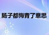 肠子都悔青了意思（怎么理解肠子都悔青了）