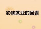 影响就业的因素（影响就业的因素简述）