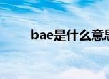 bae是什么意思（bae是什么含义）
