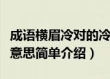 成语横眉冷对的冷是什么意思（成语横眉冷对意思简单介绍）