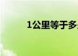 1公里等于多少千米（公里简介）