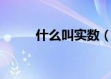 什么叫实数（实数的概念是什么）