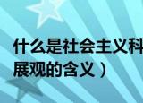 什么是社会主义科学发展观（社会主义科学发展观的含义）