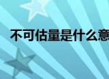 不可估量是什么意思（不可估量如何理解）