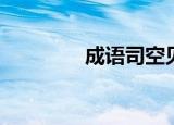  成语司空见惯中的司空是指