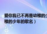 爱你我已不再是幼稚的少年是什么歌曲（爱你我已不再是幼稚的少年的歌名）