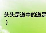 头头是道中的道是什么意思（头头是道的含义）