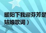 暖阳下我迎芬芳是谁家的姑娘是什么歌（桥边姑娘歌词）