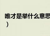 唯才是举什么意思（唯才是举的意思简单介绍）