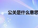 公关是什么意思是什么（公关的含义）