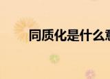 同质化是什么意思（什么是同质化）
