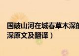 国破山河在城春草木深的意思是什么（国破山河在城春草木深原文及翻译）