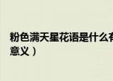 粉色满天星花语是什么有什么寓意（粉色满天星花语有什么意义）