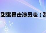 甜蜜暴击演员表（甜蜜暴击演员表 角色介绍）