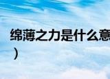 绵薄之力是什么意思（词语绵薄之力什么意思）